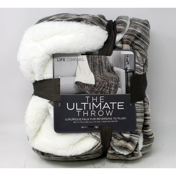 Life comfort The Ultimate Throw Faux Fur Dark Grey Life comfort The Ultimate Throw Faux Fur Dark Grey